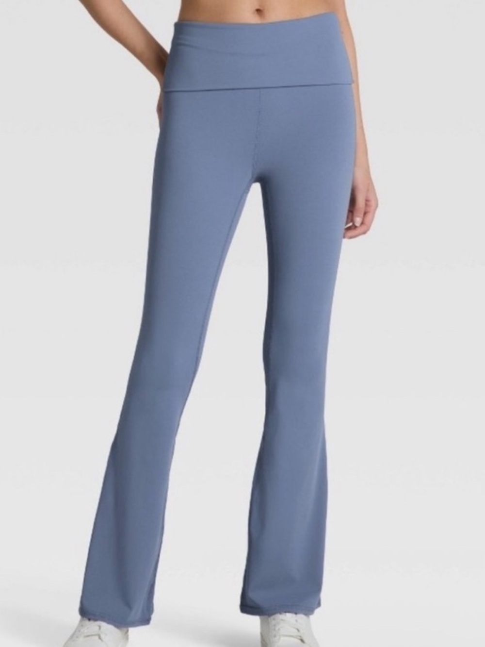 JoyLab Women's Low-Rise Flare Workout Pants - Dusty Gray Blue